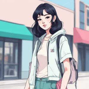 ✨日韩潮流美少女！极简Anime风写真，单人特写🔥