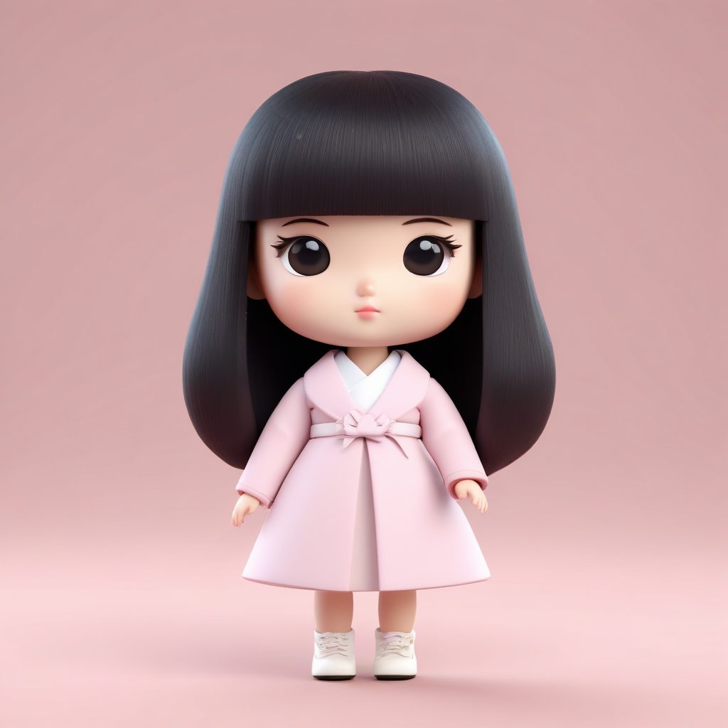 🌸日韩潮流美少女Q版立牌，C4D渲染高细节8K人像🔥