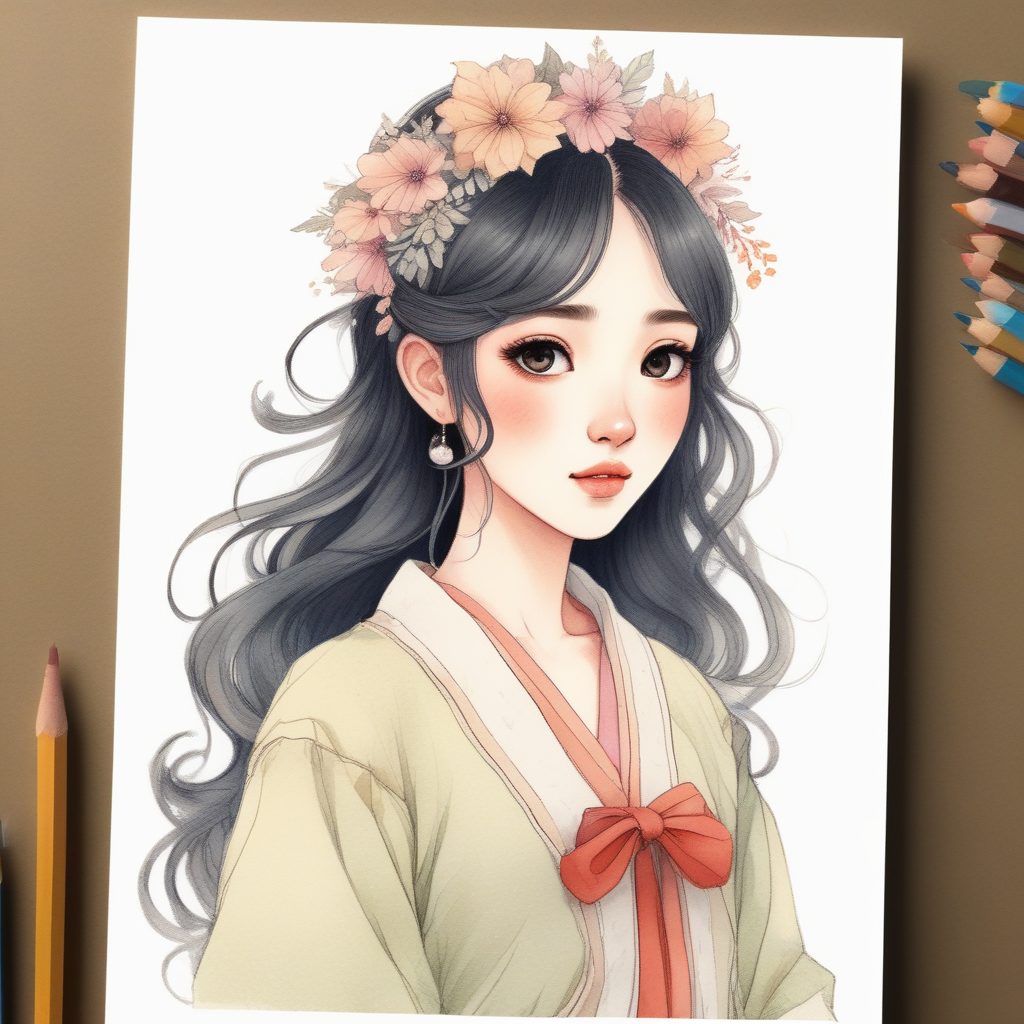 🇰🇷日韩潮流美少女手绘风🔥纸感纹理&温柔色调画报分享！🌸