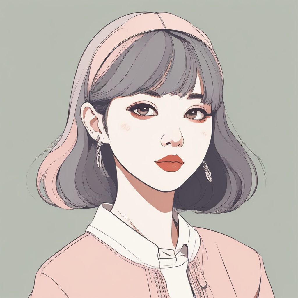 ✨日韩潮流美少女头像 | 极简 Anime 风portrait 单主体