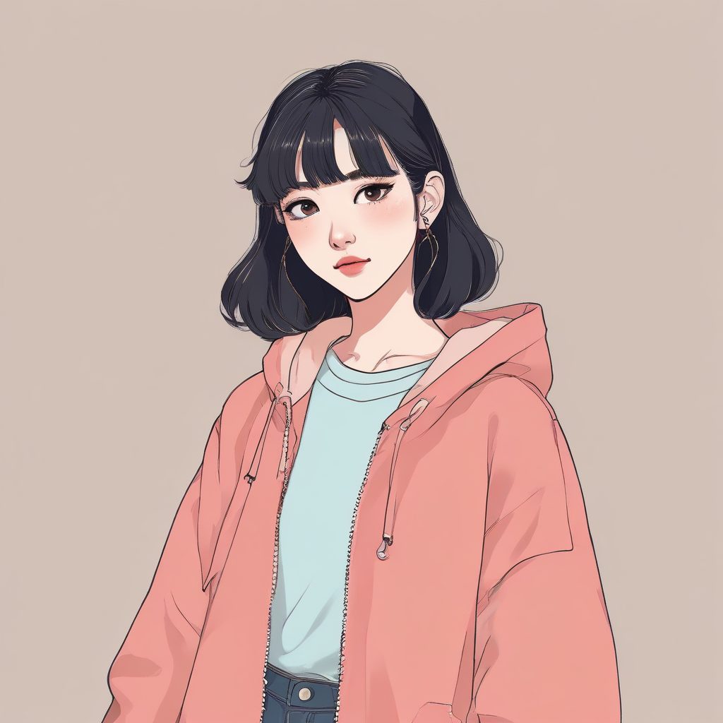 🔥日韩潮流美少女头像，极简动漫风！🍓