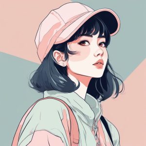 🔥日韩潮流时尚美少女AI头像！极简动漫风人像写真✨
