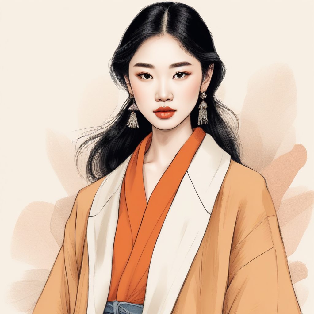 🔥日韩潮流时尚美少女手绘风插画🔥