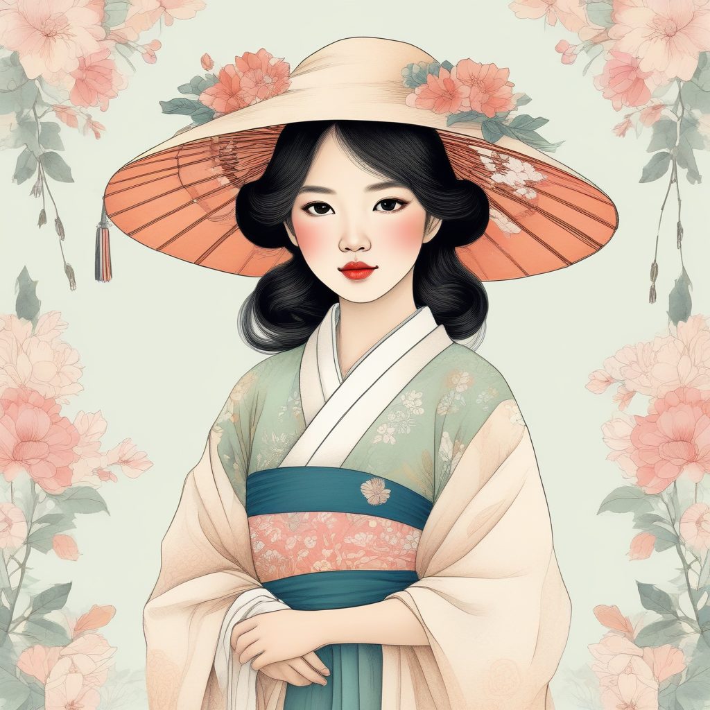 🔥日韩潮流时尚美少女手绘风插画🔥