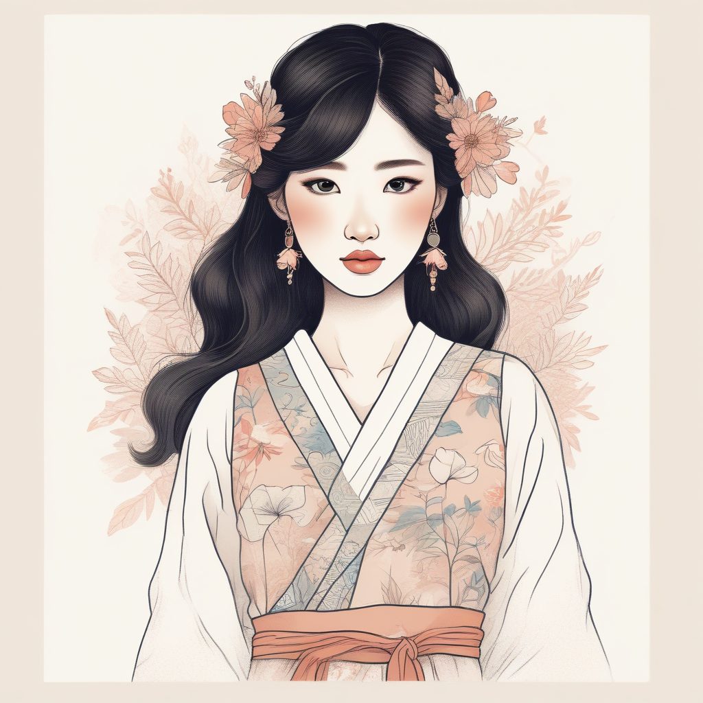 🔥日韩潮流时尚美少女手绘风插画来袭！- 粉色系纸质感 & 温暖色调🎨✨