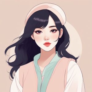 🇰🇷🔥日韩风潮流美少女头像生成！极简 Anime 清新风格肖像prompt
