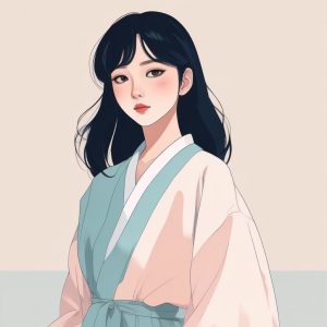 ✨日韩风潮流美少女头像生成！简约 Anime 极简风格 单人全身照