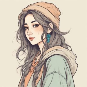 🔥日系潮流美少女头像 | 插画风手绘蜡笔色纸本质感✨