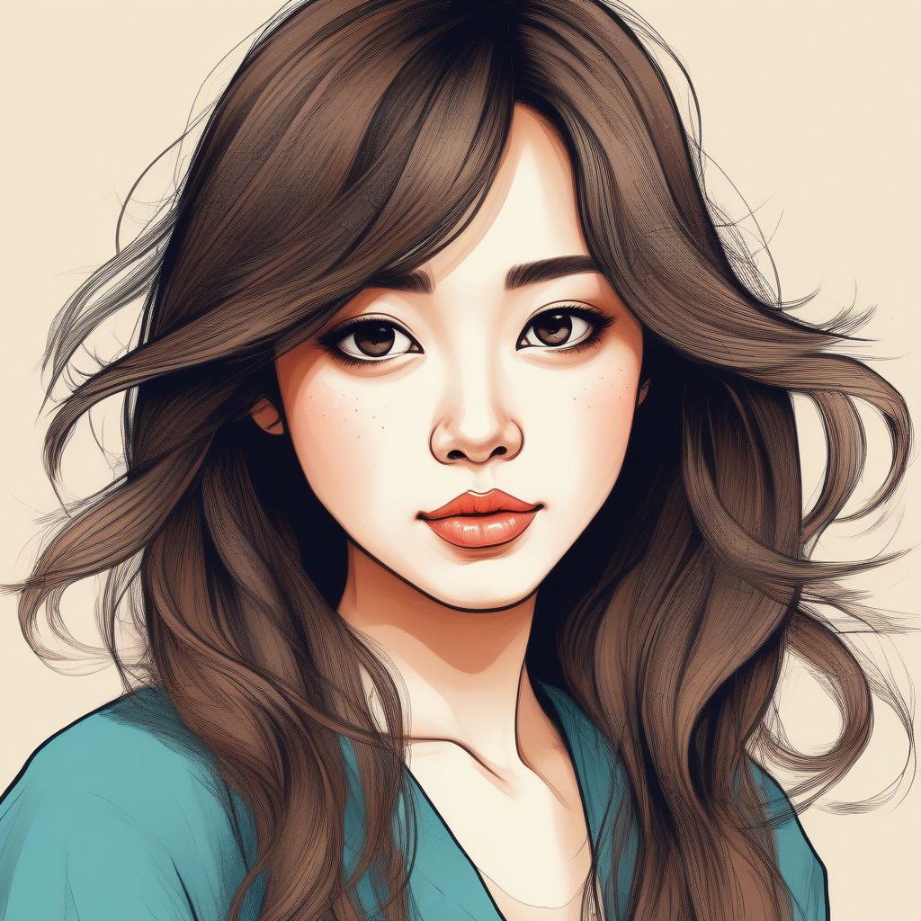 🔥日系潮流美少女头像 | 手绘插画风格 | 蜡笔色纸感✨