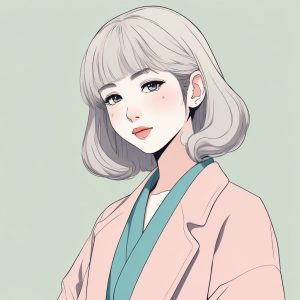 🔥日系极简时尚少女头像，线条美到爆！✨