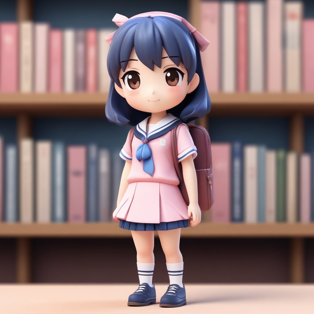🌸日系JK制服Q版手办！超人气水手服设计，高细节C4D渲染