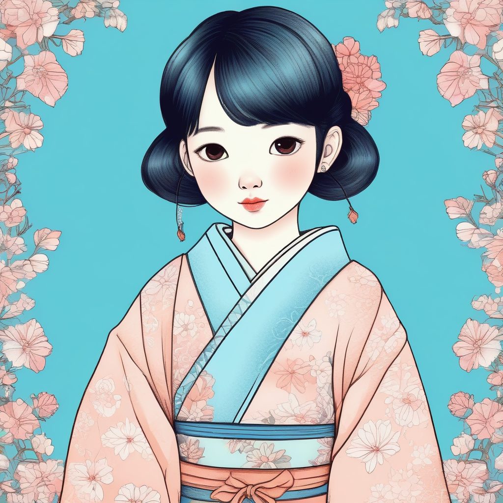 日系萌物图鉴：可爱少女甜美穿搭，彩铅手绘高细节插画
