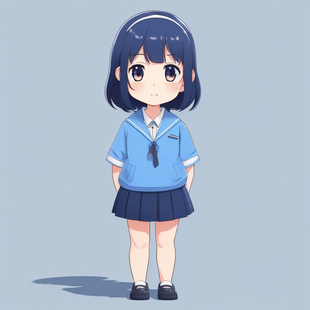 🎀日系制服少女！超萌Chibi全身照，高甜治愈系壁纸拿来吧你！