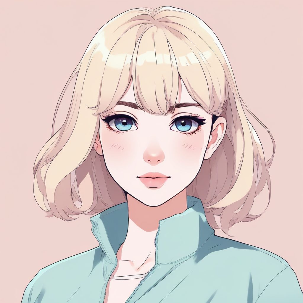 日杂风| 极简大头贴，淡雅马卡龙配色纯色背景，高级简约