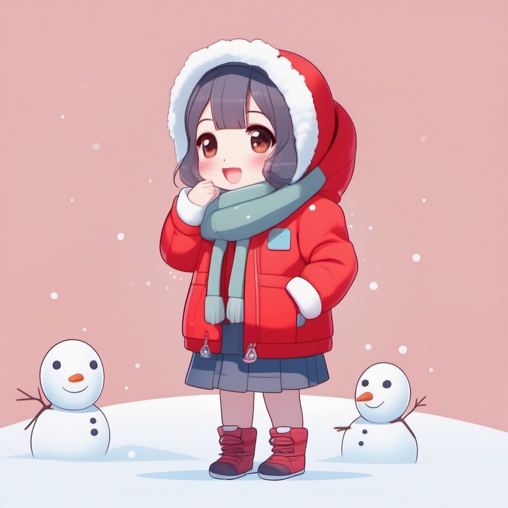 如何用AI画出超可爱的雪人主题Q版角色卡？极简风动漫全身照Prompt分享