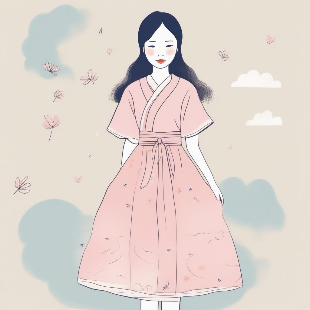 如何用AI实现『手绘感』:极简线稿下的日系裙装女孩教程