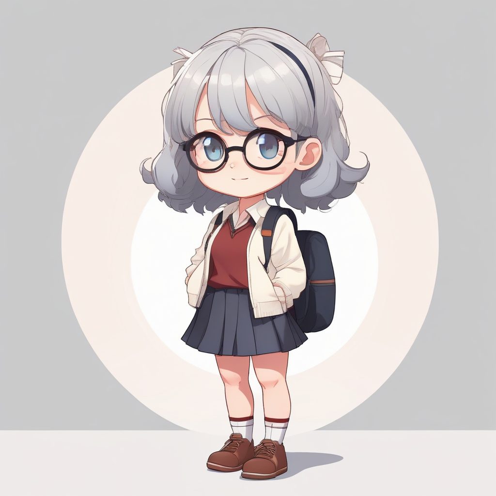 🌙软妹学院风Q版！Soft Academia穿搭全身照，治愈系学习搭子头像