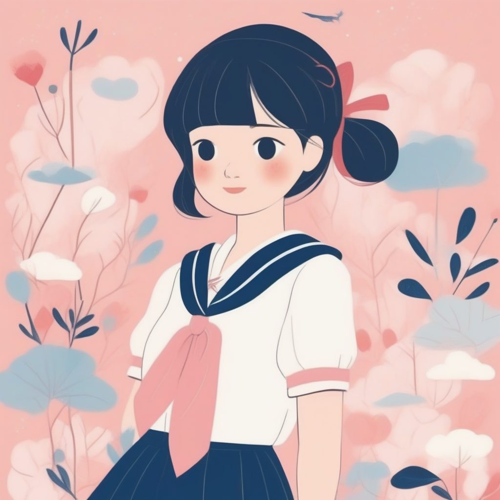 软萌头像必备:AI生成超甜粉蓝系日系水手服女孩