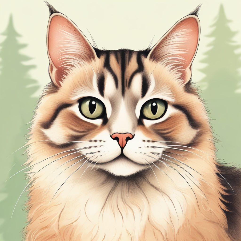 软萌小动物：超可爱手绘猫咪头像，蜡笔彩铅质感，做情侣头像绝了！