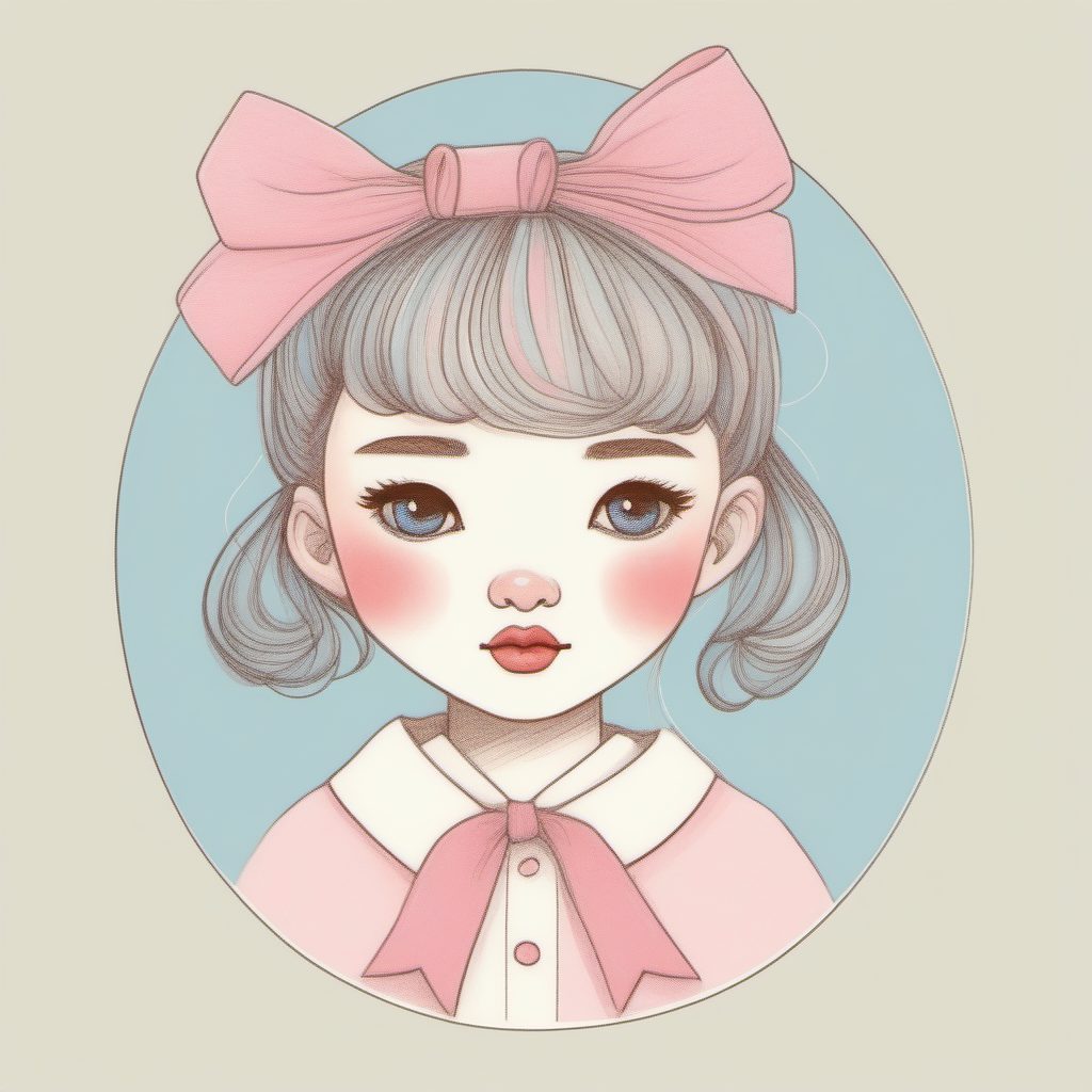 软萌治愈系:AI生成日系少女的甜美蝴蝶结配饰细节