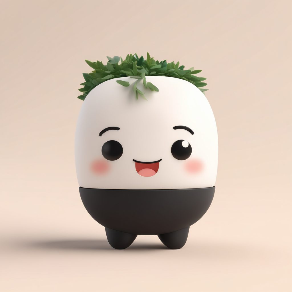 软萌治愈系：Q版饭团精灵滚动全身像，Octane光追黏土质感，做头像绝了