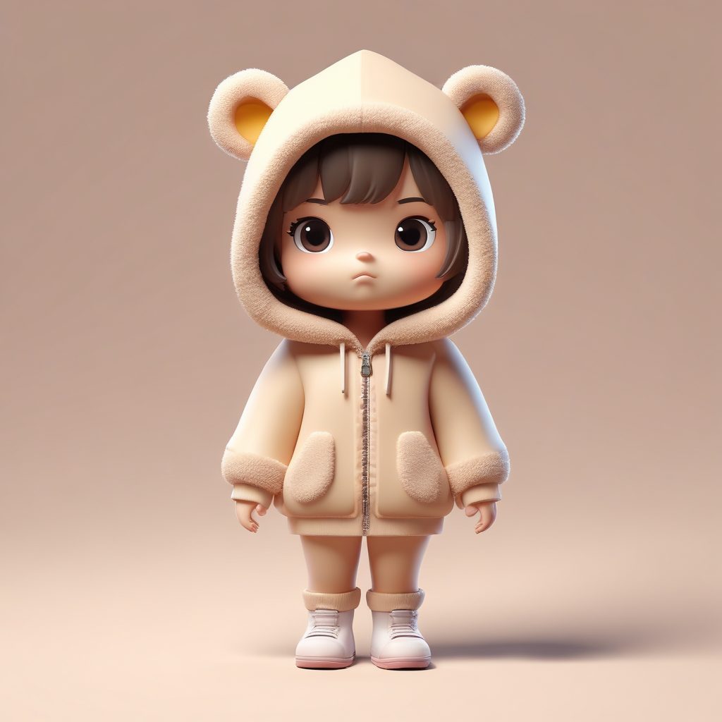 🐻软糯材质天花板｜治愈系熊耳帽Q版女孩，表情无辜超可爱！