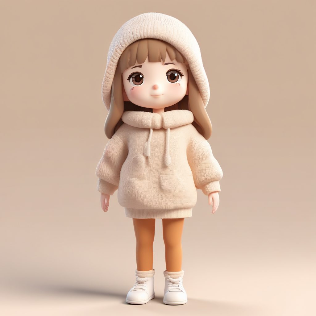 🧸软糯冬日穿搭！治愈系毛衣Q版少女，做头像温暖又可爱！