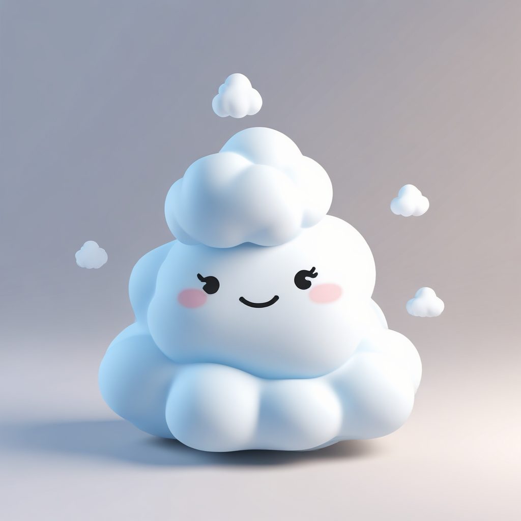 ☁️软糯云朵！漂浮在空中的Chibi人物，治愈系纯净风AI图片！