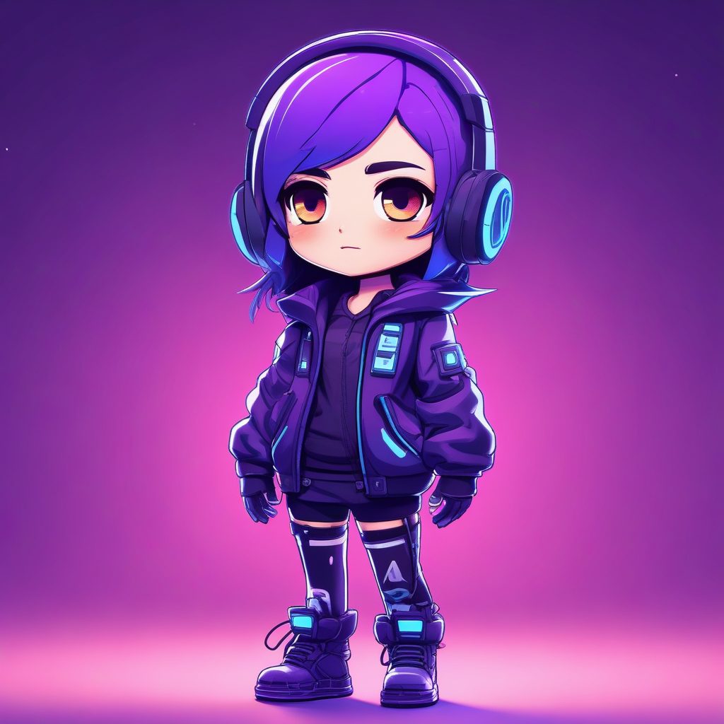 👾赛博朋克Chibi来袭！未来感机能服Q版头像生成秘诀