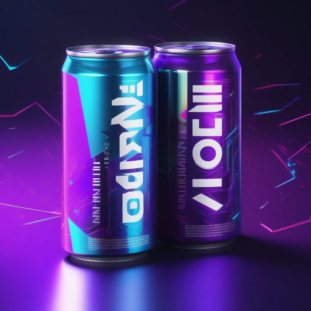 赛博朋克风格电竞能量饮料：高冲击力3D盒模型创意渲染教程