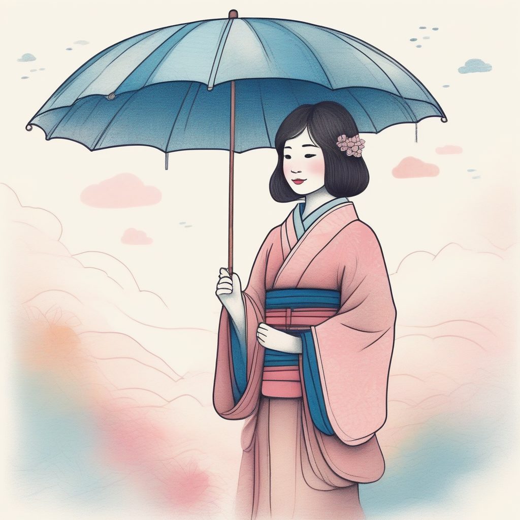 SD高阶出图:极简线稿下的日系女孩透明感雨伞造型