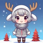 驯鹿主题动漫角色创作教程:Midjourney/SD高精度8K提示词分享 3 sd gao jing du 8k ti shi ci fen xiang