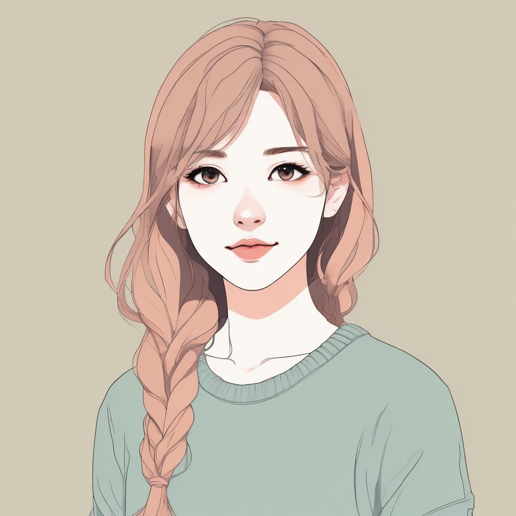 SD提示词：侘寂风二次元极简头像！灰调莫兰迪纯色背景高级感爆棚