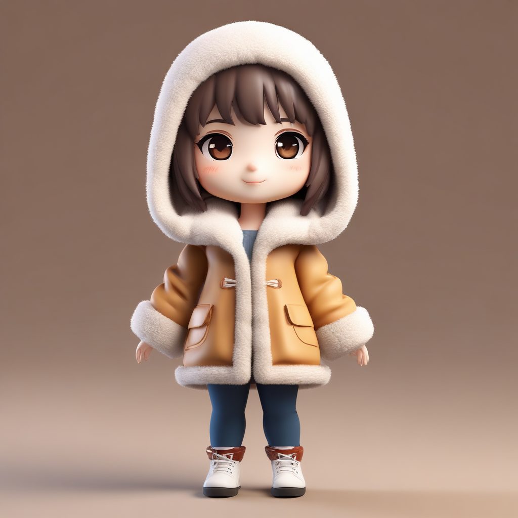 MJ/SD提示词：超软糯！冬日羊咩咩外套Q版少女，治愈系壁纸