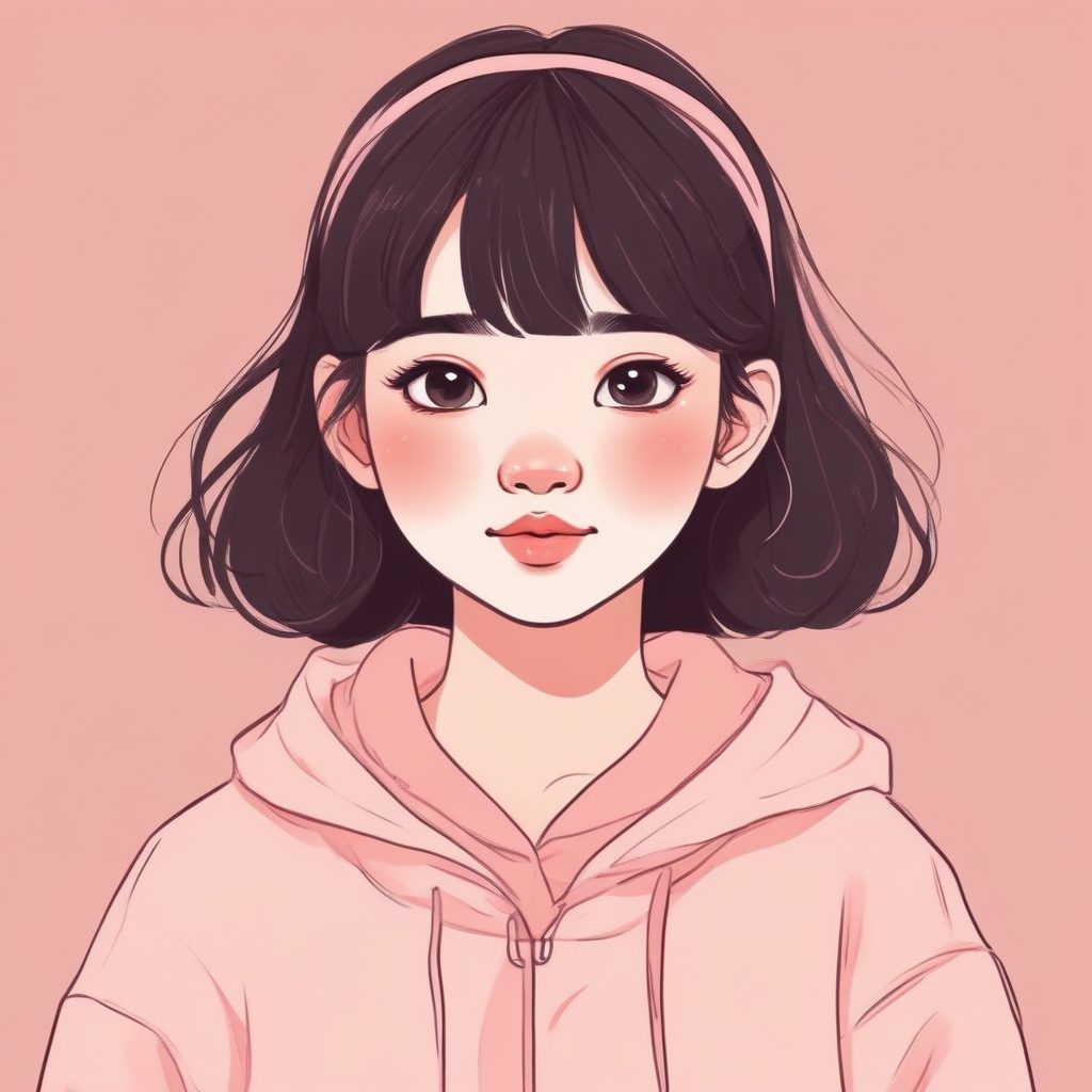 SD提示词：粉雾感少女头像！柔和边缘，异想天开的日系手绘风