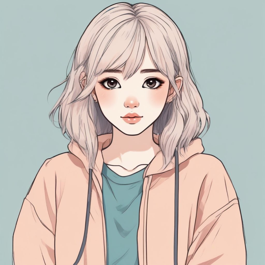 SD提示词：高甜日系“软妹”风头像！极简线条+磨砂纸质感