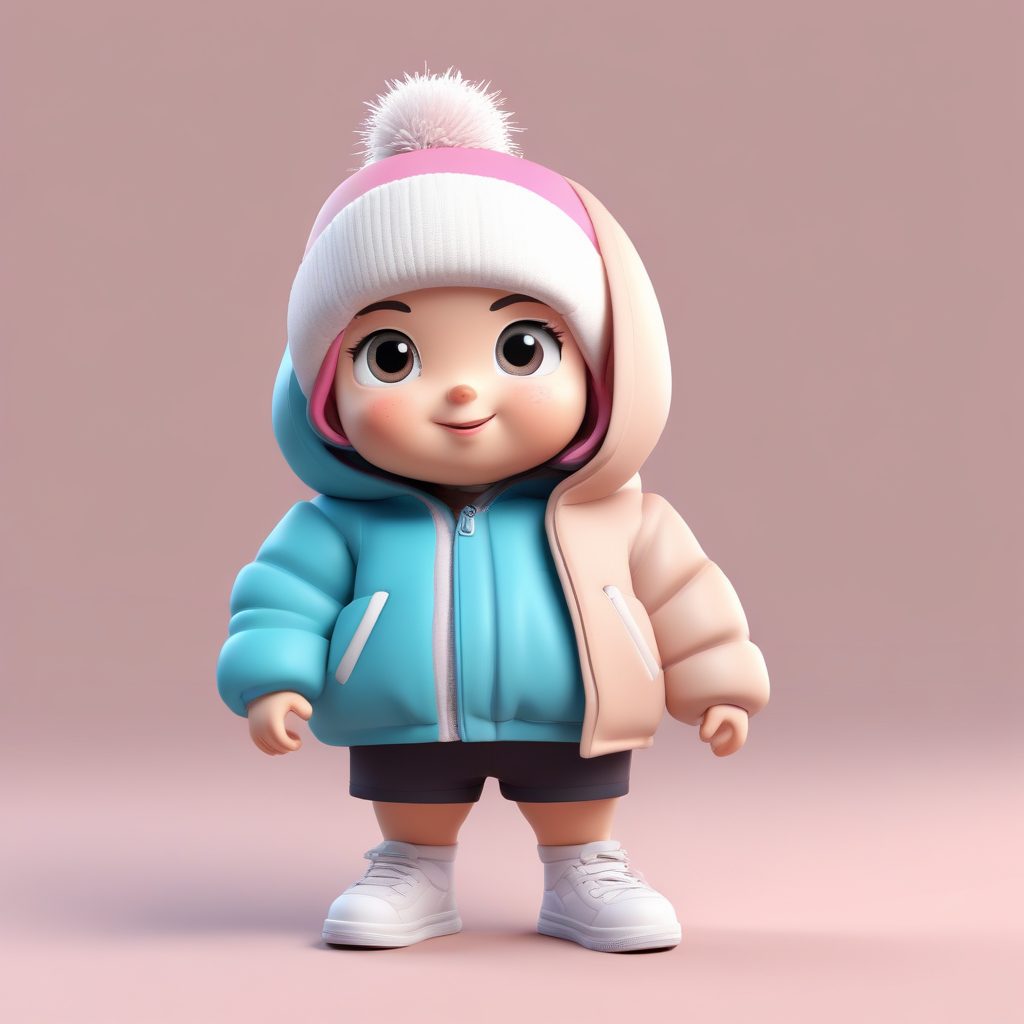 SD提示词：Q版街头风！冬日oversize棉服穿搭头像素材库