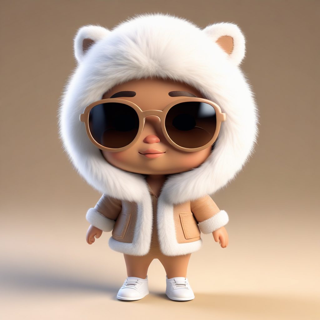 SD通用：Q版时尚博主冬日Look！皮草马甲穿搭全身像