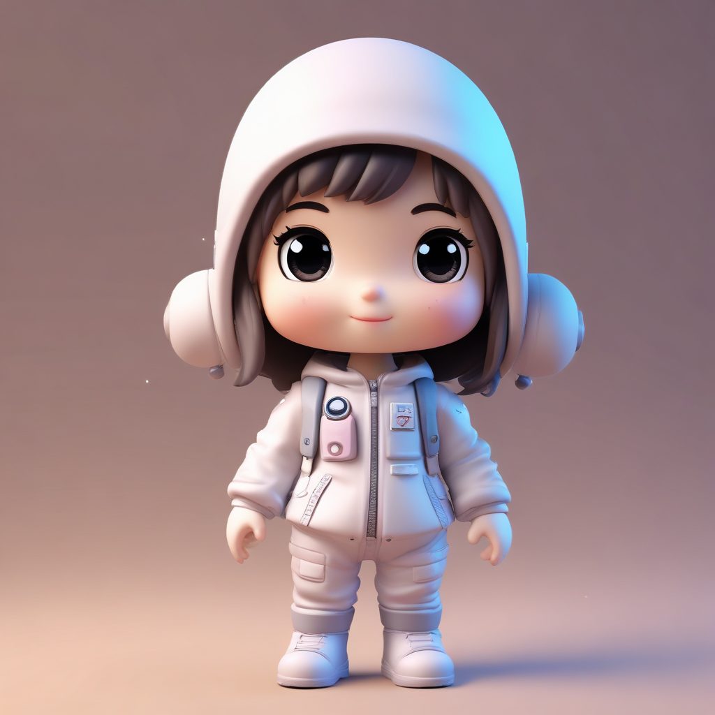 爆款AI盲盒手办：C4D粘土材质Q版女孩渲染教程（1 girl必备提示词）