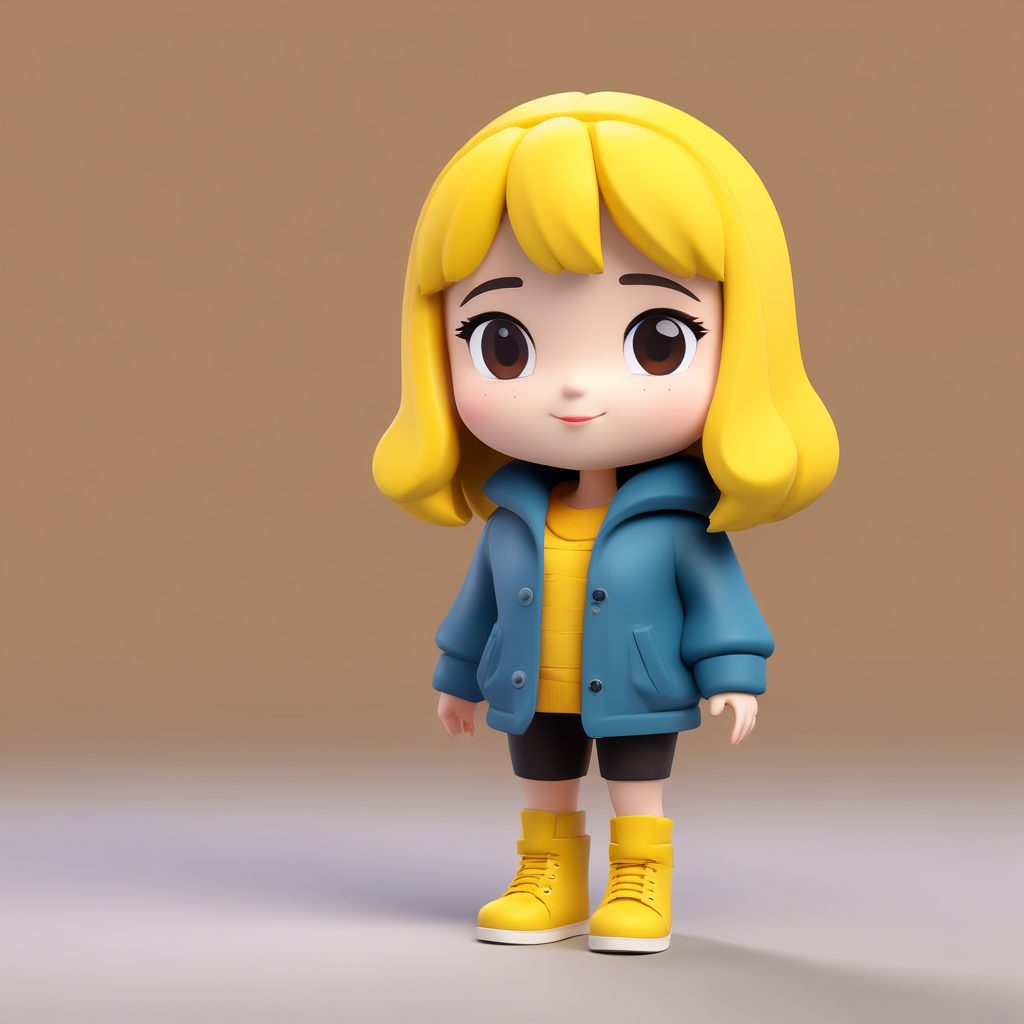 冬季叠穿高手Q版:V领毛衣与衬衫的时尚搭配AI插画