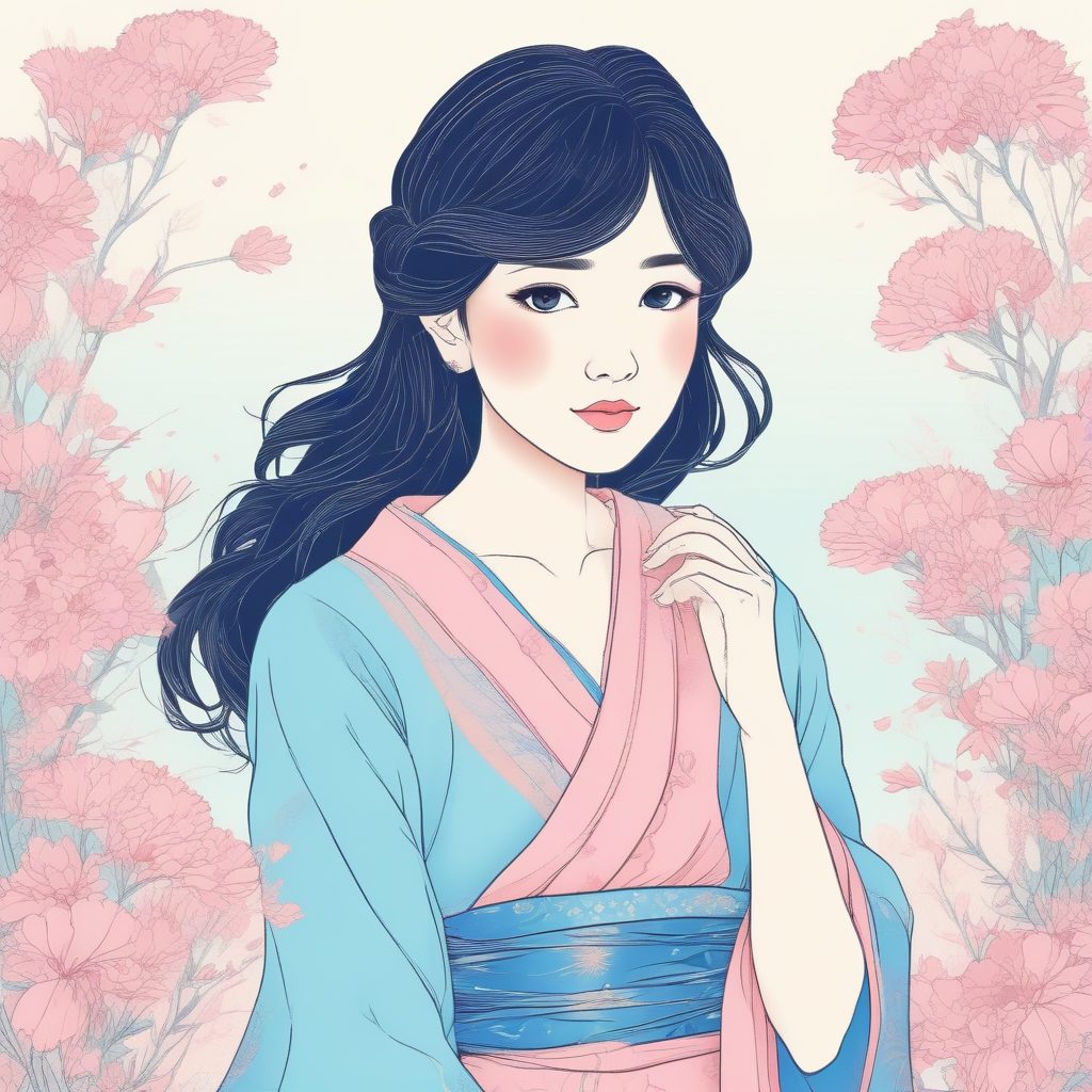 手绘感提升:如何让AI生成具有颗粒感的粉蓝日系插画