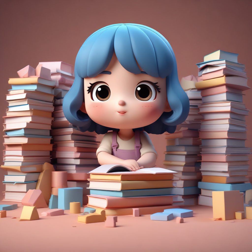 压力山大Q版:如何生成一个被书本淹没的可爱‘考研人’?