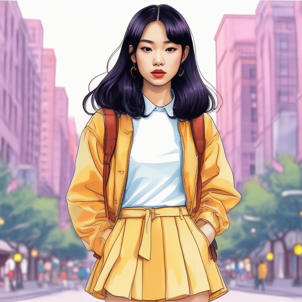 AI插画教程:Y2K千禧风日系甜酷少女肖像生成秘籍