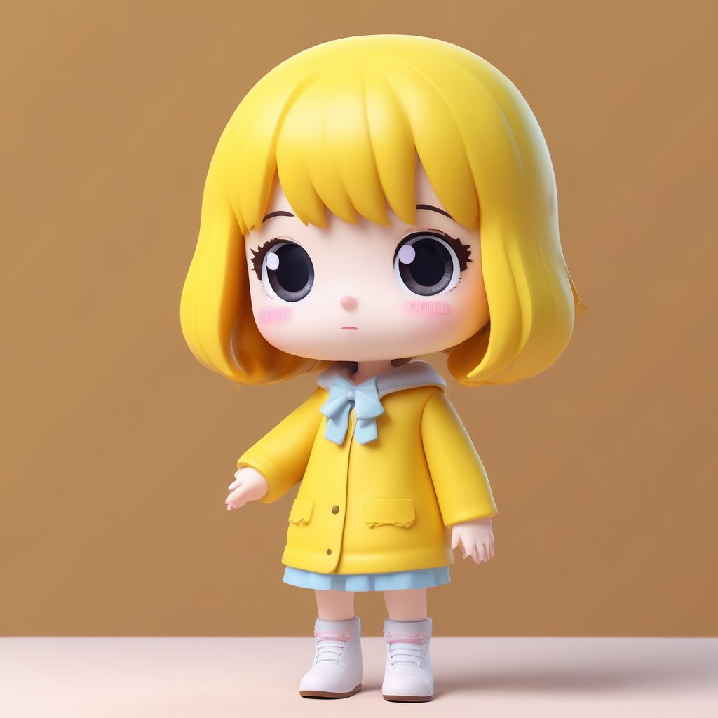 🧸盲盒收藏家！Q版玩偶少女插画，C4D粘土风提示词！