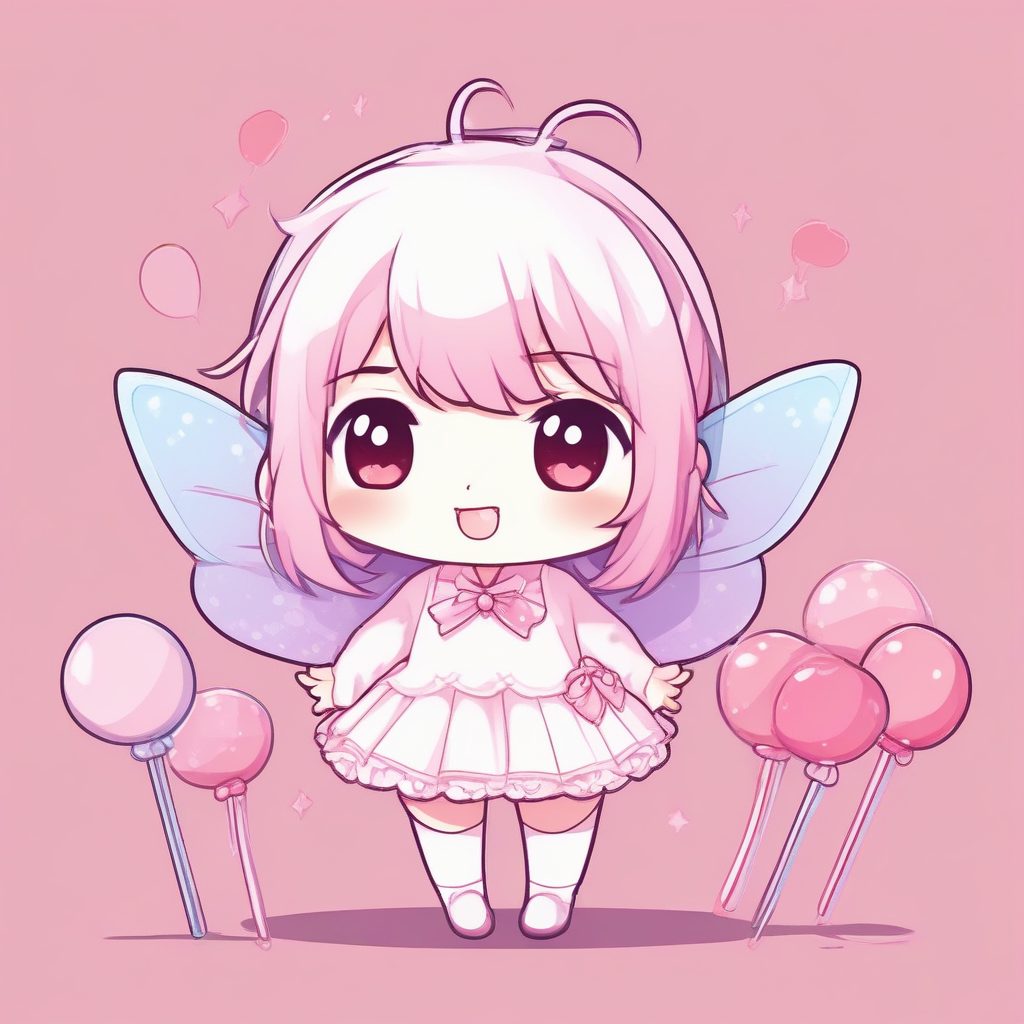 🍭甜心棒棒糖精灵！马卡龙配色Q版人设，甜度爆表壁纸