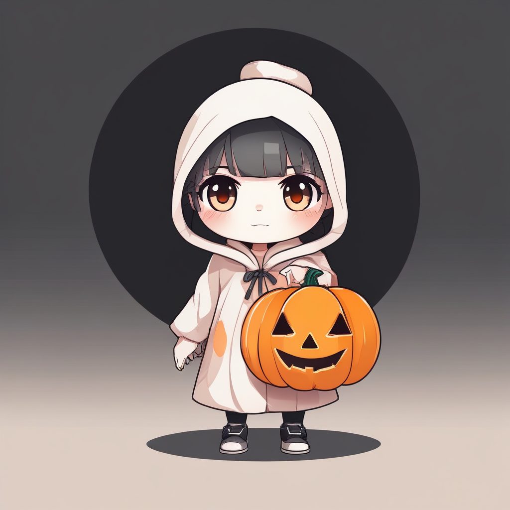 🎃万圣节南瓜小鬼！Q版暗黑萌物，橙黑色系头像生成