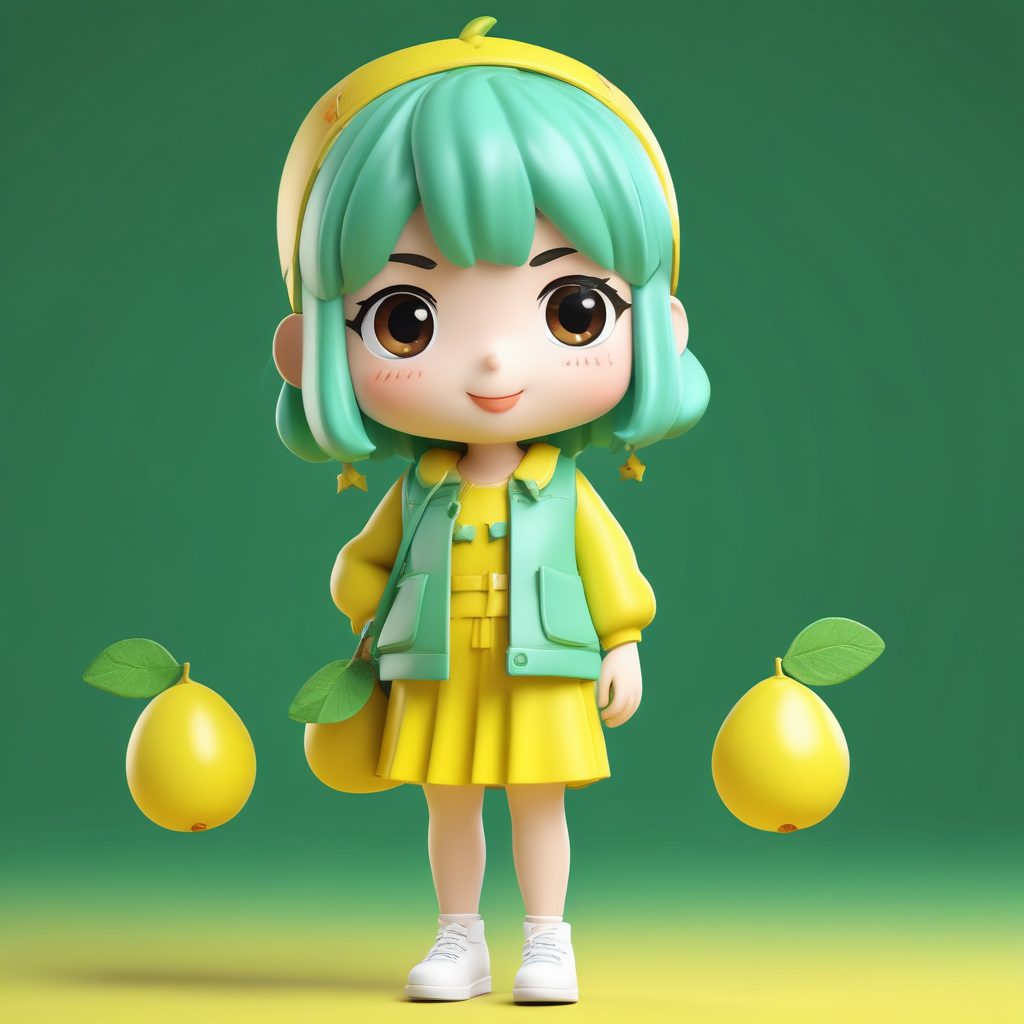 🍋清爽活力！柠檬黄Q版元气少女，夏日限定头像必备！