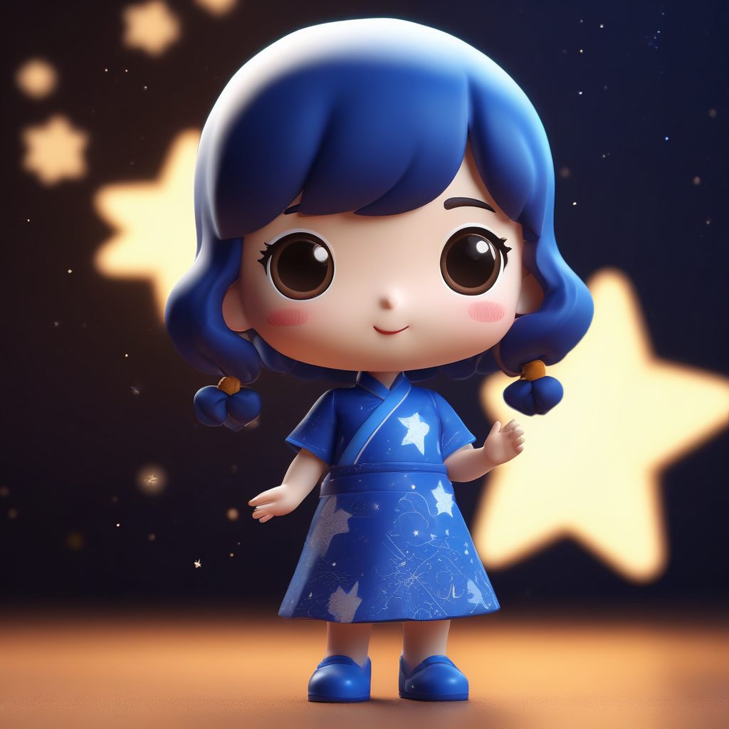 🌸 抓娃娃机限定！Q版旗袍少女抓住星星，高光黏土质感头像