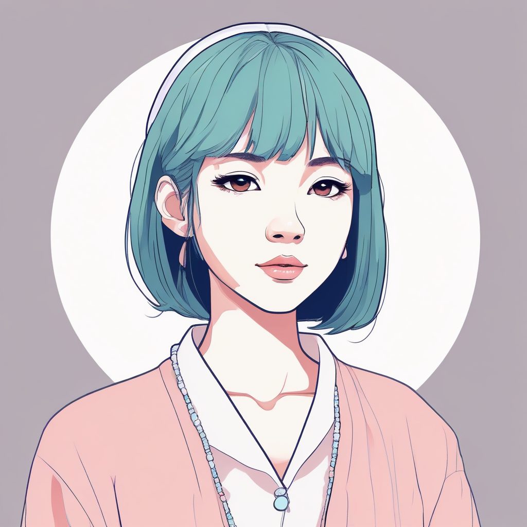 ✨极简线条日漫风少女头像 | Anime极简风格人像设计🔥