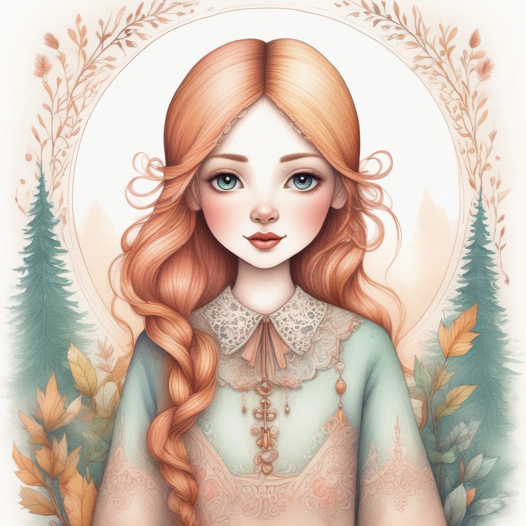 🎨 手绘童话风格头像，Pastel 温暖色彩纸质感 – 完美适合作为社交平台头像